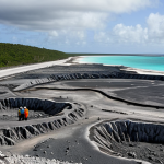 나우루에서 일어난 주요 사건사고 - Environmental Impact of Phosphate Mining**

"Vast, cratered landscape of Nauru, showing the dramatic...